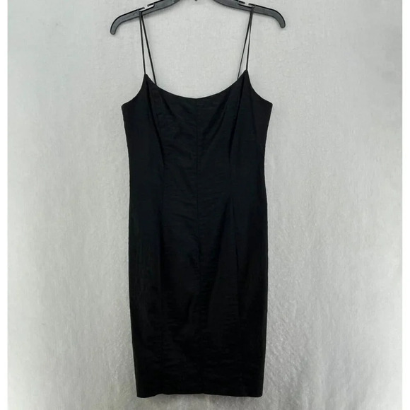 Laundry by Shelli Segal Pencil Dress Womens 8 Black Spaghetti Strap Formal Party - Picture 1 of 10